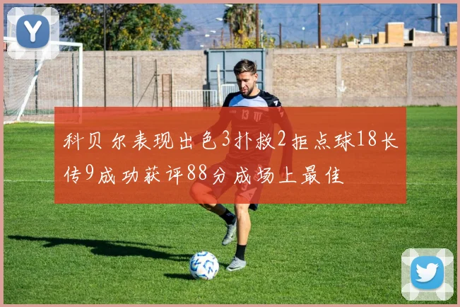 科贝尔表现出色3扑救2拒点球18长传9成功获评88分成场上最佳